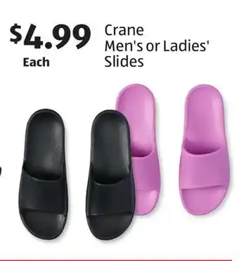 Aldi Crane Men's or Ladies' Slides offer