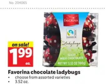 Lidl Favorina chocolate ladybugs offer