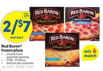 Lidl Red Baron frozen pizza offer