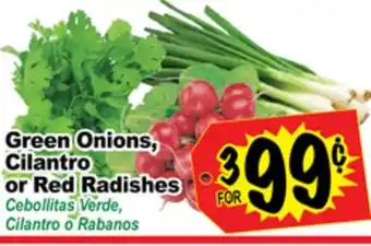 Superior Grocers Green Onions, Cilantro or Red Radishes offer