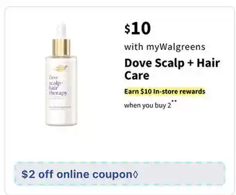 Walgreens Dove Scalp + Hair Care offer