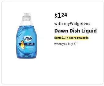 Walgreens Dawn Dish Liquid offer