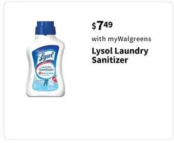 Walgreens Lysol Laundry Sanitizer offer