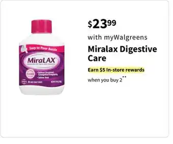 Walgreens Miralax Digestive Care offer