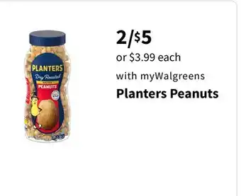 Walgreens Planters Peanuts offer