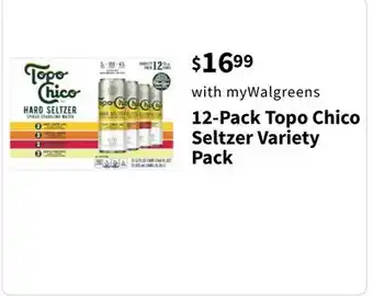 Walgreens 12-Pack Topo Chico Seltzer Variety Pack offer