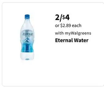 Walgreens Eternal Water offer