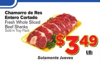 El Super Fresh Whole Sliced Beef Shanks offer