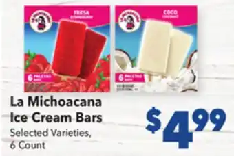 Vallarta Supermarkets La Michoacana Ice Cream Bars offer