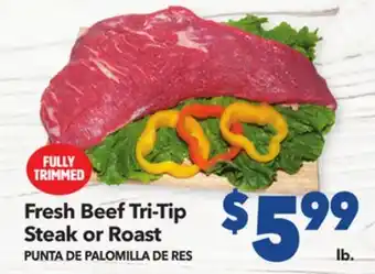 Vallarta Supermarkets Fresh Beef Tri-Tip Steak or Roast offer