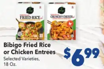 Vallarta Supermarkets Bibigo Fried Rice or Chicken Entrees offer