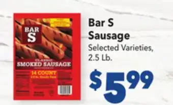 Vallarta Supermarkets Bar S Sausage offer