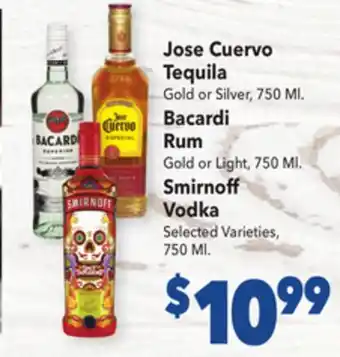 Vallarta Supermarkets Jose Cuervo Tequila offer