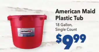 Vallarta Supermarkets American Maid Plastic Tub offer
