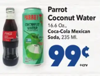 Vallarta Supermarkets Parrot Coconut Water offer