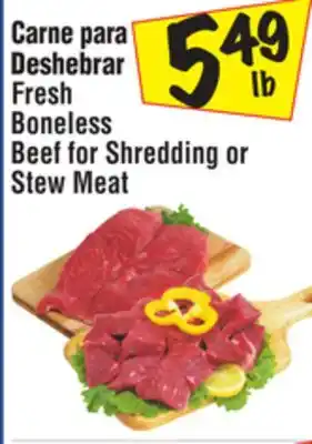 El Super Fresh Boneless Beef for Shredding or Stew Meat offer