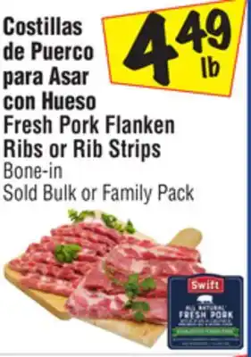 El Super Fresh Pork Flanken Ribs or Rib Strips Bone-in offer