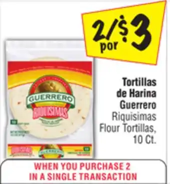 El Super Guerrero Riquisimas Flour Tortillas offer