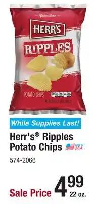 Menards Herr's Ripple Chips - 22 oz offer