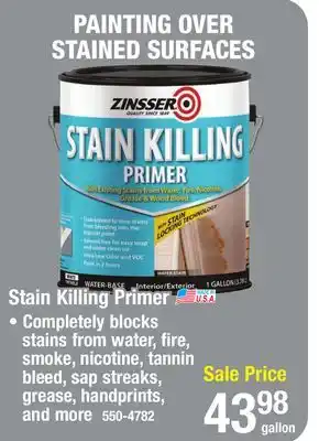 Menards Zinsser Stain Killing Primer - 1 gal offer