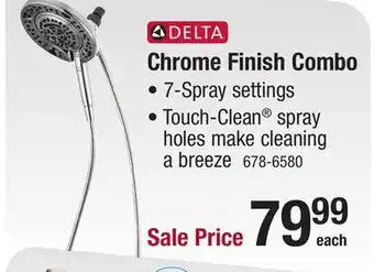 Menards Delta In2ition 7-Spray Setting Chrome Fixed Mount and Handheld Showerhead Combo offer