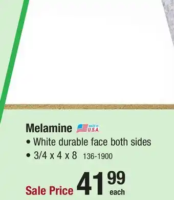 Menards Dakota 3/4 x 49 x 97 Melamine Panel offer