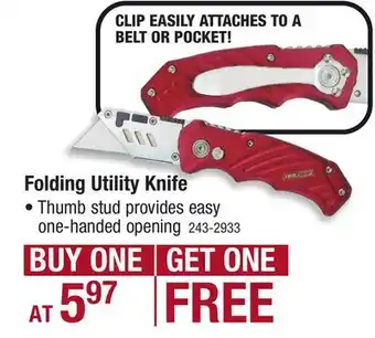 Menards Tool Shop Quick Change Folding Utility Knife offer