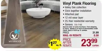 Menards Valley Oak Geneva 7 x 48 Floating Luxury Vinyl Plank Flooring (18.93 sq.ft/ctn) offer
