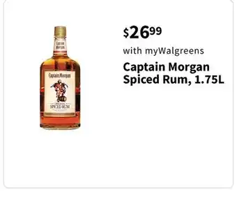 Walgreens Captain Morgan Spiced Rum, 1.75L offer
