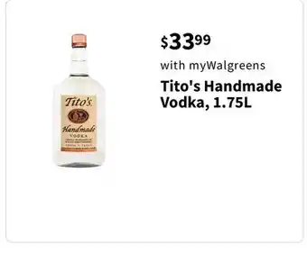 Walgreens Tito's Handmade Vodka, 1.75L offer