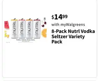 Walgreens 8-Pack Nutrl Vodka Seltzer Variety Pack offer