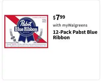 Walgreens 12-Pack Pabst Blue Ribbon offer