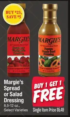 Jewel-Osco Margie's Spread or Salad Dressing offer