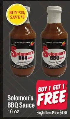 Jewel-Osco Solomon's BBQ Sauce offer