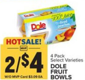 Food Lion Dole Fruit Bowls offer