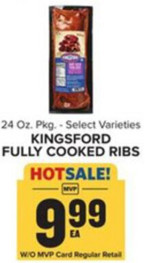 Food Lion Kingsford Fully Cooked Ribs 24 oz offer