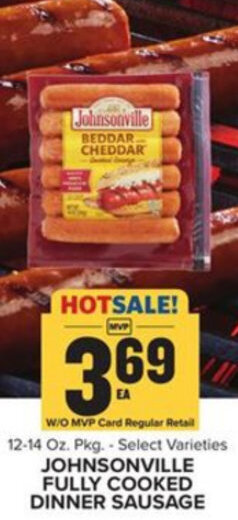 Food Lion Johnsonville Fully Cooked Dinner Sausage offer