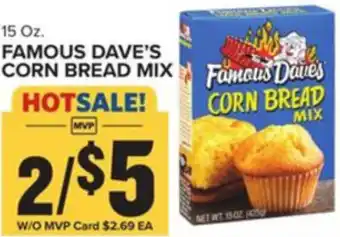 Food Lion Famous Dave's Corn Bread Mix 15 oz offer