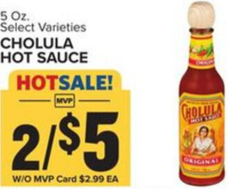 Food Lion Cholula Hot Sauce 5 oz offer