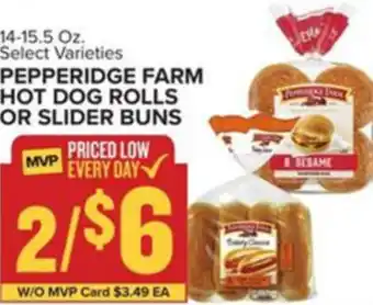 Food Lion Pepperidge Farm Hot Dog Rolls Or Slider Buns offer