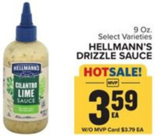 Food Lion Hellmann's Drizzle Sauce 9 oz offer