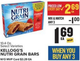 Food Lion Kellogg's Nutri Grain Bars offer