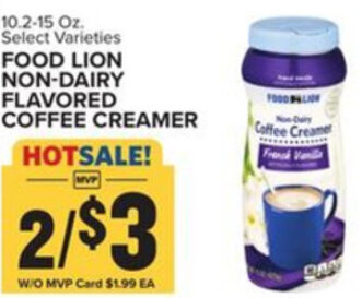 Food Lion Food Lion Non-Dairy Flavored Coffee Creamer offer