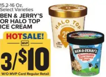 Food Lion Ben & Jerry's Or Halo Top Ice Cream offer