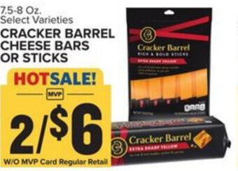 Food Lion Cracker Barrel Cheese Bars Or Sticks offer