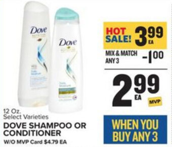 Food Lion Dove Shampoo Or Conditioner 12 oz offer