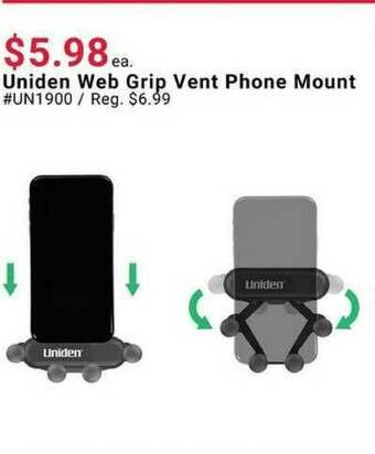 Pep Boys Uniden Web Grip Vent Phone Mount offer
