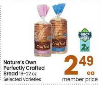 Safeway Nature's Own Perfectly Crafted Bread offer