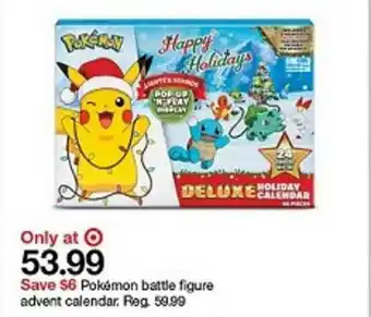 Target Pokémon Battle Figure Advent Calendar Reg offer