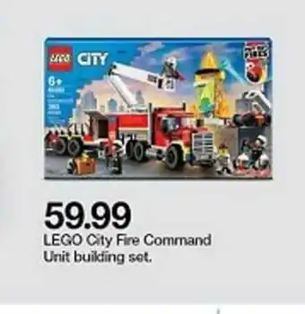 Target Lego City Fire Command Unity Building Set offer